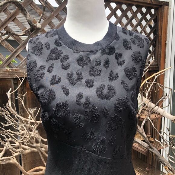 3.1 Phillip Lim Black Cheeta Sleeveless LBD Dress - Picture 2 of 9
